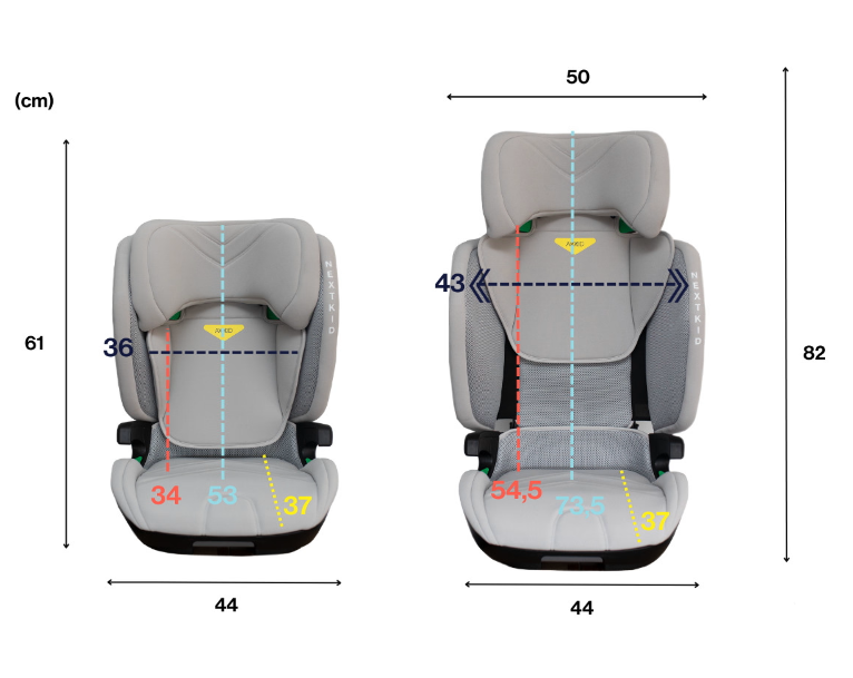 Axkid Nextkid i-Size High Back Booster Child Car Seat Rearfacing.ie