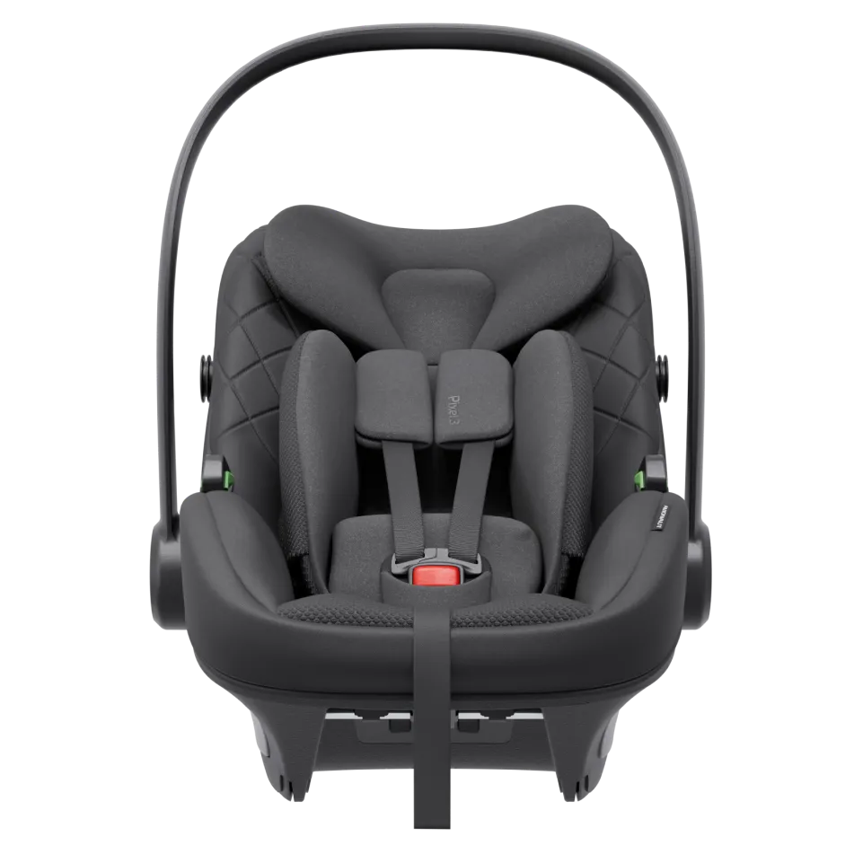 Avionaut Pixel 3 Infant Carrier Car Seat, lightweight design with modular insert system, suitable from birth to 13kg, featuring a memory foam headrest and side impact panel.