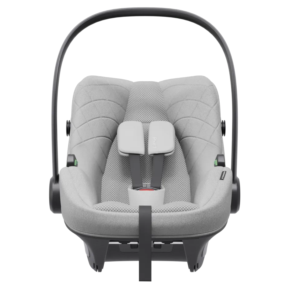 Avionaut Pixel 3 Infant Carrier Car Seat, lightweight design with modular insert system, suitable from birth to 13kg, featuring a memory foam headrest and side impact panel.
