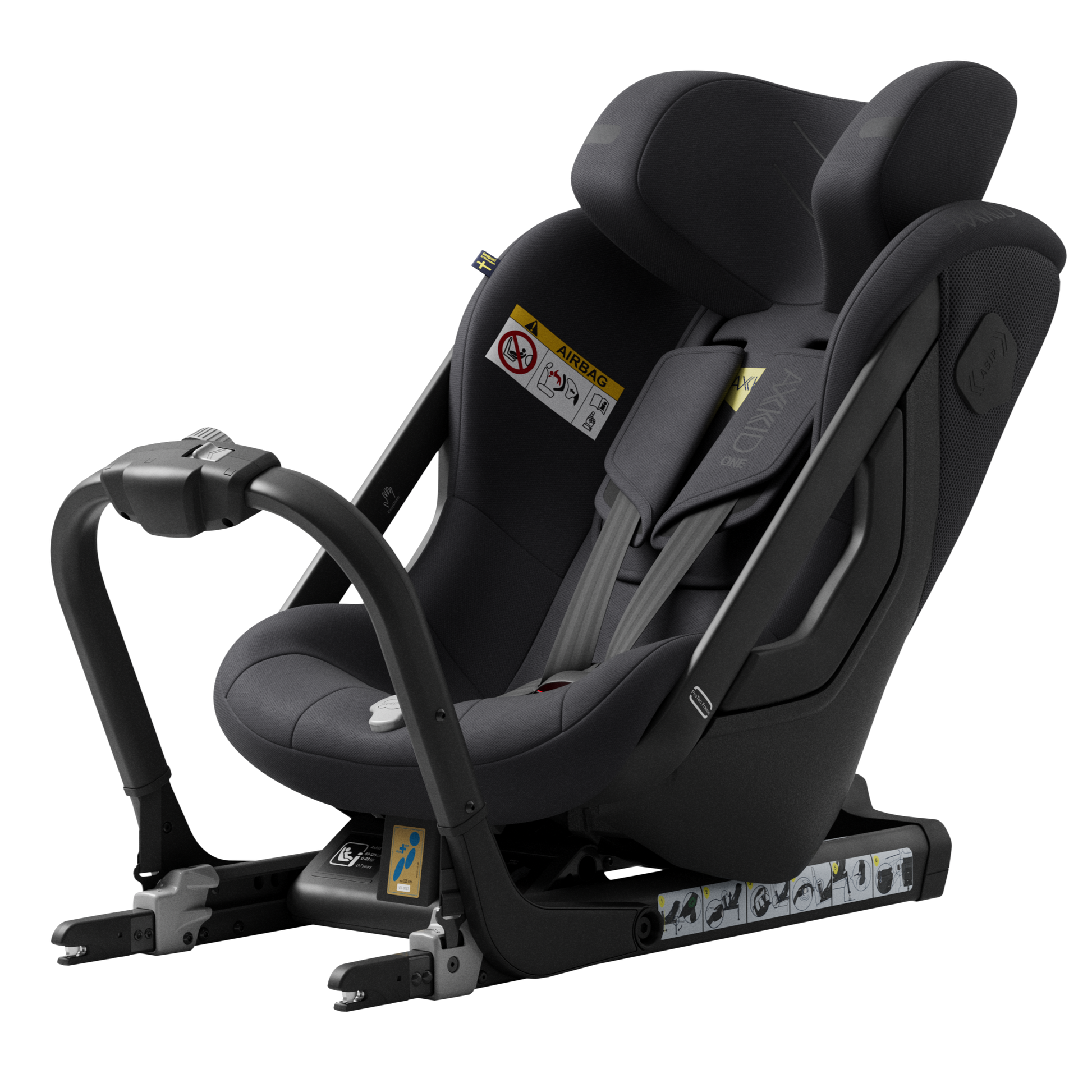 Axkid One Coastal Storm Black I 23kg (61 to 125cm) Isofix Car