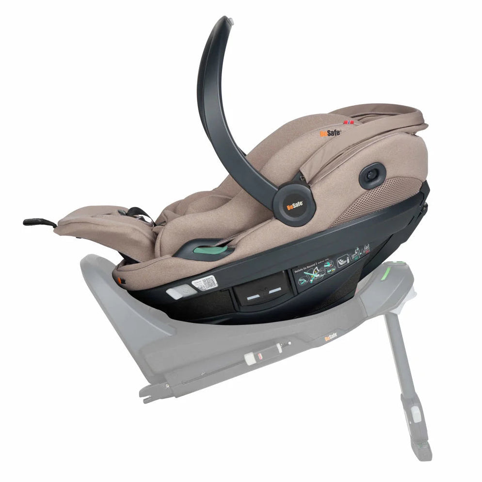 BeSafe Go Beyond 2 Child Car Seat Rearfacing.ie Dark Sand Soft Breeze