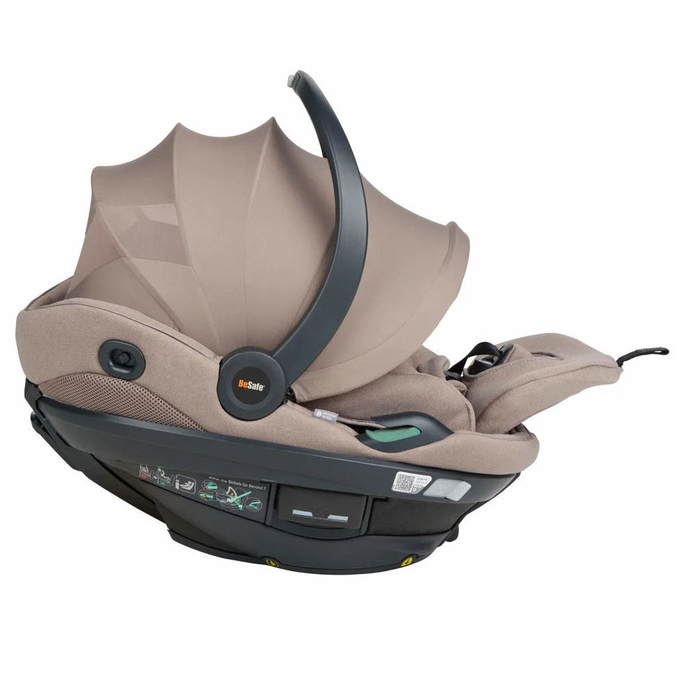 BeSafe Go Beyond 2 Child Car Seat Rearfacing.ie Dark Sand Soft Breeze