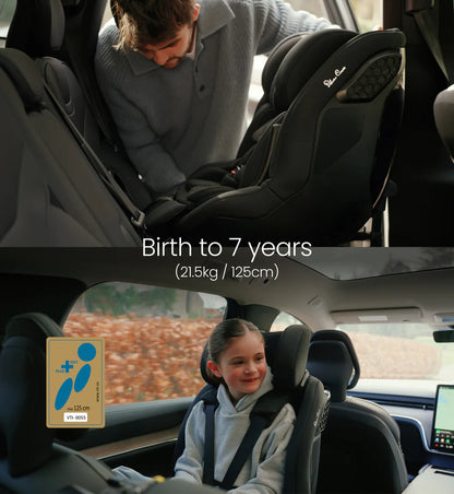 Silver Cross Perform Child Car Seat showing older child Rearfacing.ie