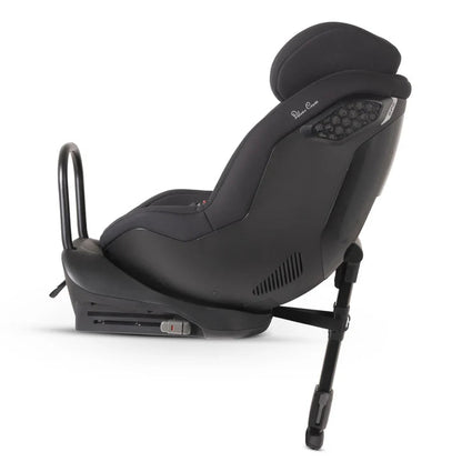 Black Silver Cross Perform car seat with adjustable base on a white background