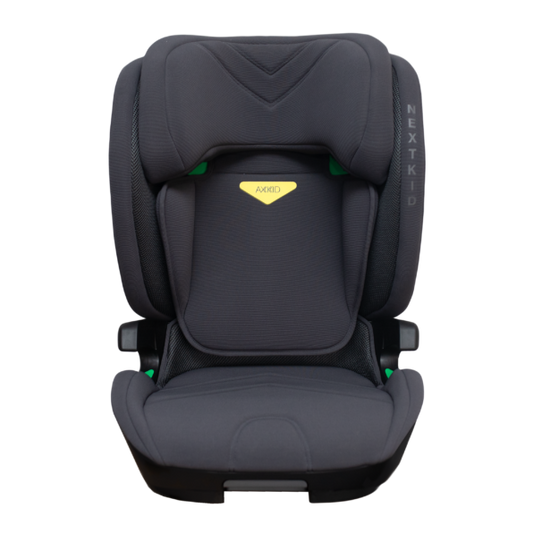 Axkid Nextkid Granite Melange High Back Booster Car Seat from Rearfacing.ie on white background