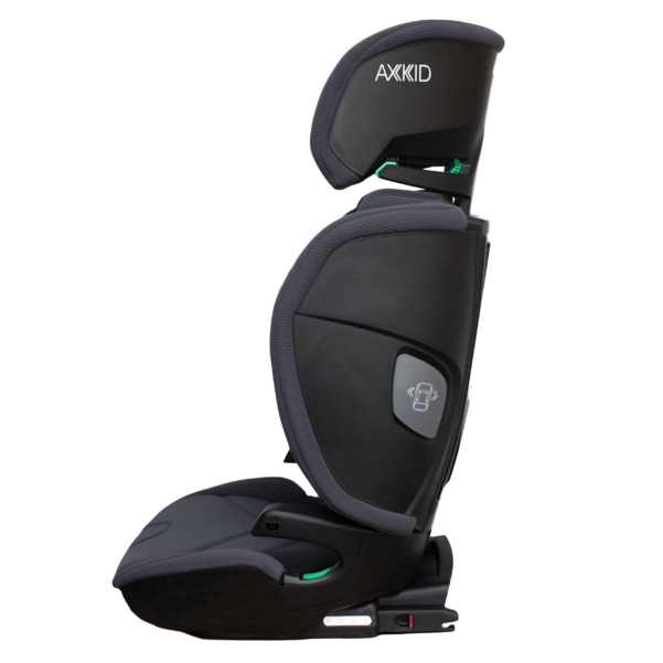 Axkid Nextkid Granite Melange High Back Booster Car Seat from Rearfacing.ie on white background