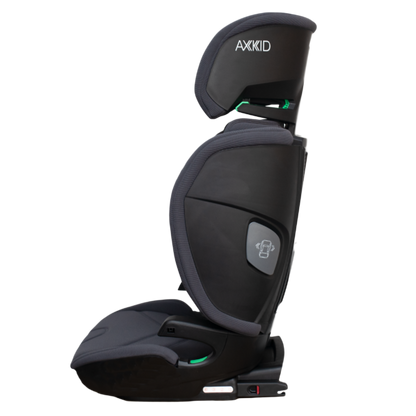 Axkid Nextkid Granite Melange High Back Booster Car Seat from Rearfacing.ie on white background